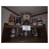 Contents - Top 2 Shelves - Steins