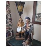 Lamp and Statue ( large Fisherman )