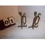 Pair Of Trench Art Candle Holders