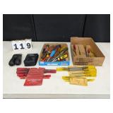Assorted Screwdrivers, Balldrivers, Binoculars