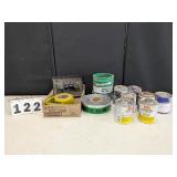 Assorted PVC Cement, Sewer Line Tape & More