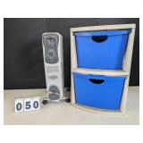 Intertek Electric Heater & 2 Drawer Storage Bin