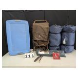 Backpack, 3 Person Tent, Air Mattresses, etc.