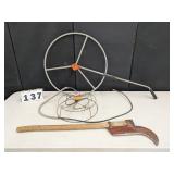 Measuring Wheel, Water Tank, De-Icer, Grub Hoe