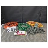 Group of Assorted Extension Cords