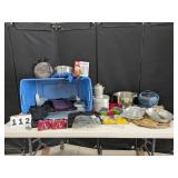 Assorted Camping Cookware & More in Tote