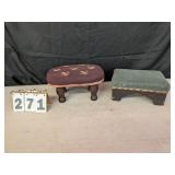 2 Cushioned Foot Stools