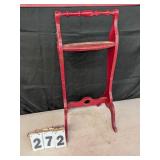 Red Painted Wood Stand