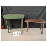 2 Primitive Wood Benches