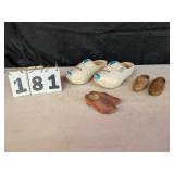 3 Pairs of Assorted Wooden Shoes
