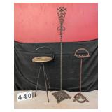 Vintage Ash Tray & Wrought Iron Piece