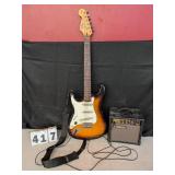 Squier by Fender Electric Guitar w/ Yamaha Amp