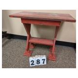 Red Painted Wooden Stand