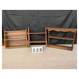 3 Wooden What Not Shelves
