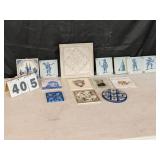 Group of Decorative Porcelain Tiles