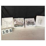 2 Hawthorne Village Light Up Holiday Houses