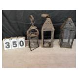 3 Tin Lanterns
