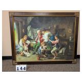 Framed Oil On Canvas Painting