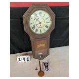 Wooden Waterbury Regulator Wall Clock