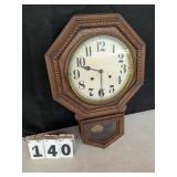 Wooden Time & Strike Wall Clock