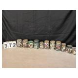 Large Assortment of Buttons in Glass Jars