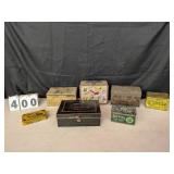Group of Metal Boxes, Advertising, Lunch Box