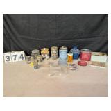 Large Assortment of Buttons in Glass Jars/Tins