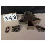 Christmas Tree Cake Tin & Cookie Cutters