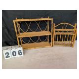 Two Bamboo What Not Shelves