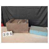Wooden Lift Top Tool Box & Chest