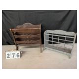 2 Wooden Magazine Racks