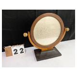 Round Wooden Swing Dresser Mirror