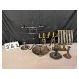 Primitive Candle Mold, Candle Holders, etc.