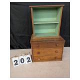 3 Drawer Wooden Miniature Hutch
