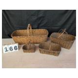 4 Woven Baskets