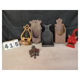 6 Wooden Wall Mount Letter Holders & Shelves