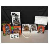 3 Lemax Spooky Town Light Up Houses
