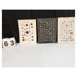 3 Glass Button Displays