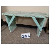 Primitive Painted Wood Bench
