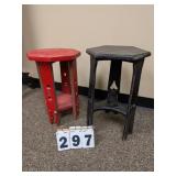 2 Painted Plant Stands