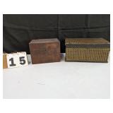 2 Decorative Wooden Boxes