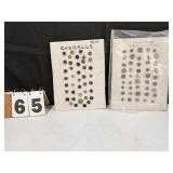 2 Overalls/Work Clothes Name Brand Button Displays