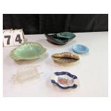 6 Assorted Ash Trays