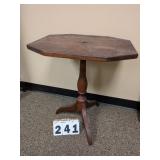 Octagonal Wood Stand w/ Star Inlay