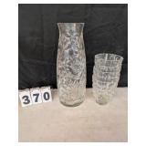 2 Large Glass Vases