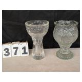 2 Glass Vases