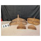 4 Woven Baskets
