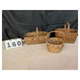 3 Woven Baskets