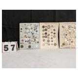 3 Pearl & Machined Pearl Button Displays