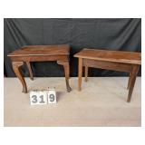 2 Small Wooden Side Tables